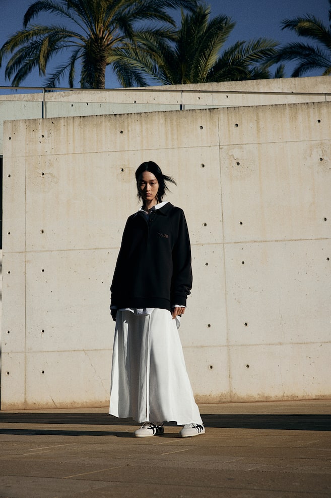 Расклешенная юбка из льняной смеси H&M, белый
Расклешенная юбка из льняной смеси H&M, белый