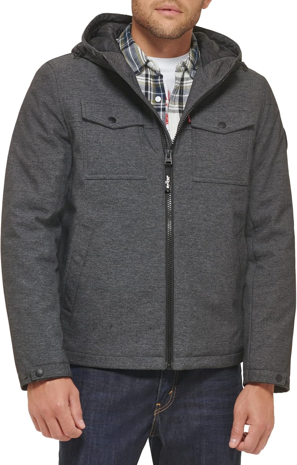 Мужская куртка Levi's Soft Shell с двумя карманами и капюшоном, Graphite
Мужская куртка Levi's Soft Shell с двумя карманами и капюшоном, Graphite