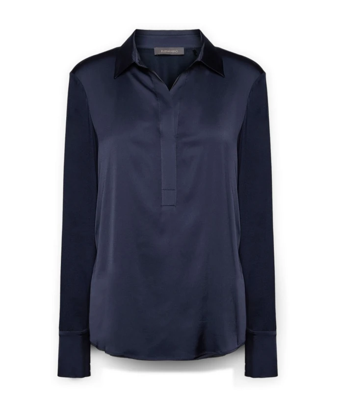 Футболка-Поло, изготовленная из двух материалов. Elena Mirã², синий
Футболка-Поло, изготовленная из двух материалов. Elena Mirã², синий