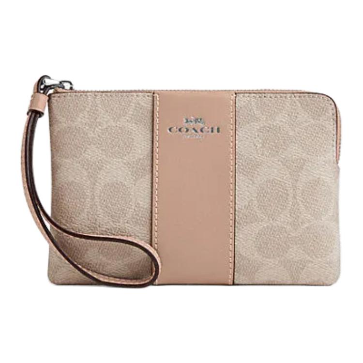 COACH Угловая молния искусственная кожа комбинированная спилок кожаный наручный клатч малый размер женский тауп
COACH Угловая молния искусственная кожа комбинированная спилок кожаный наручный клатч малый размер женский тауп