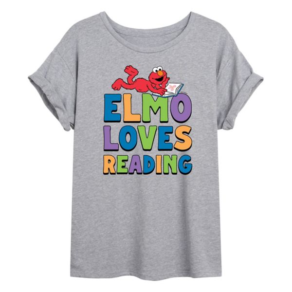 Футболка размера «Оверсайз» с изображением Элмо из «Улицы Сезам» для юниоров Licensed Character, серый 
Футболка размера «Оверсайз» с изображением Элмо из «Улицы Сезам» для юниоров Licensed Character, серый