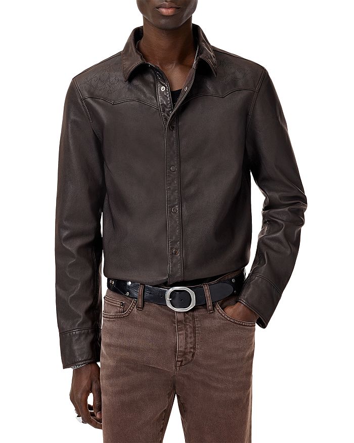 Сэмюэл Классическая Ковбойская Кожаная Рубашка John Varvatos, коричневый
Сэмюэл Классическая Ковбойская Кожаная Рубашка John Varvatos, коричневый