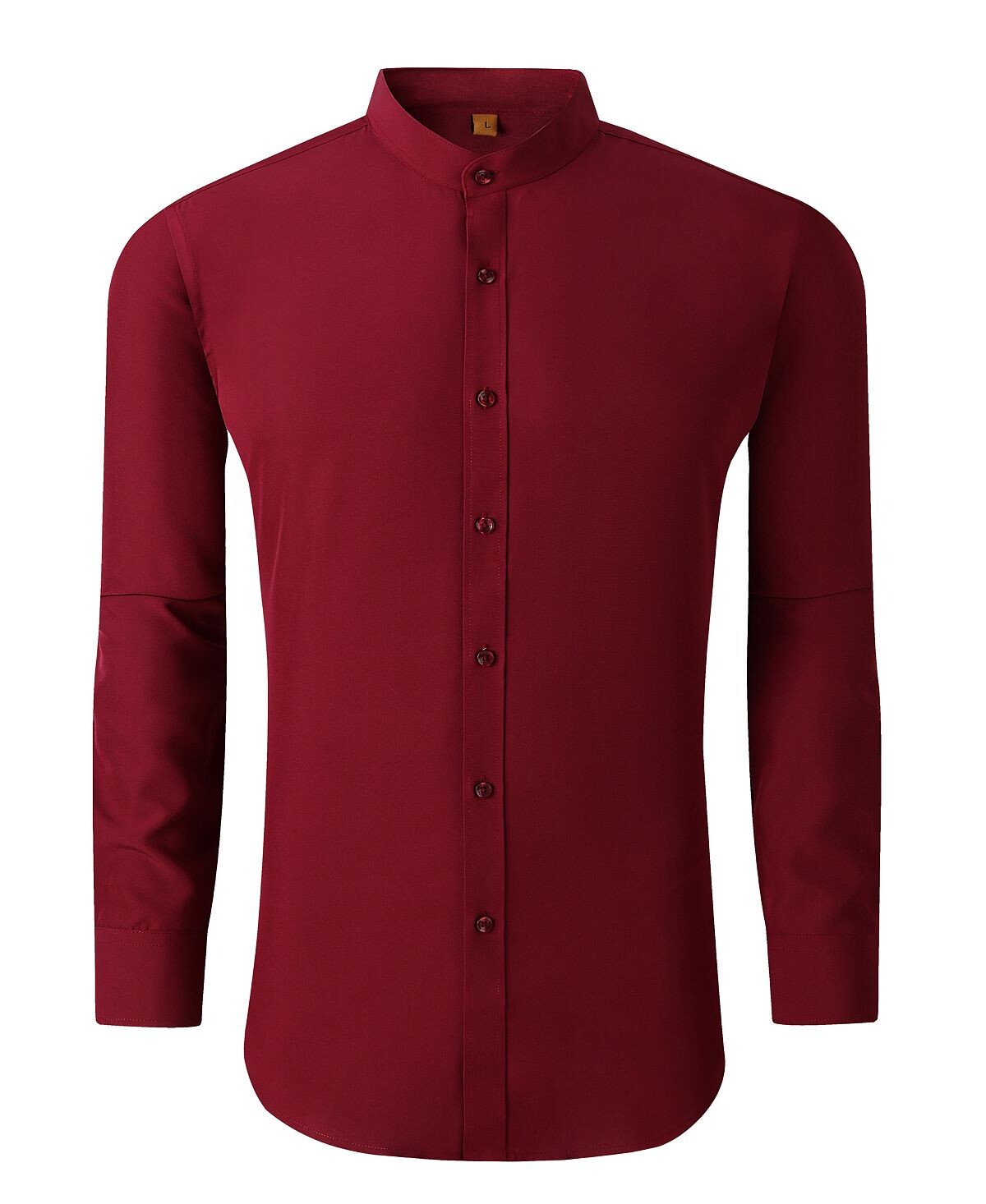 Мужская приталенная однотонная рубашка без воротника на пуговицах Suslo Couture
Мужская приталенная однотонная рубашка без воротника на пуговицах Suslo Couture