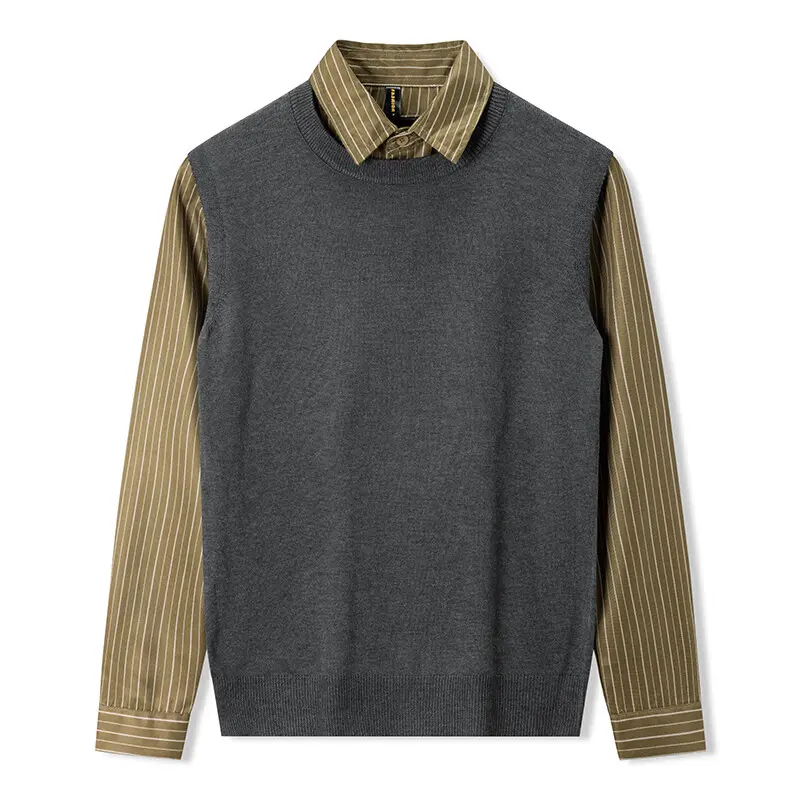 Трикотажный поло с воротником-стойкой, двухслойный VanCamel, хаки
Трикотажный поло с воротником-стойкой, двухслойный VanCamel, хаки