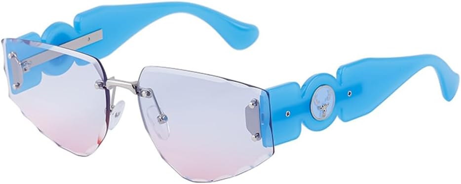 Солнцезащитные очки в стиле панк без оправы 2027 года для женщин и мужчин, винтажные очки без оправы, защита от УФ-излучения UV400, цвет C8, синий, один размер MTZJH, One Color
Солнцезащитные очки в стиле панк без оправы 2027 года для женщин и мужчин, винтажные очки без оправы, защита от УФ-излучения UV400, цвет C8, синий, один размер MTZJH, One Color