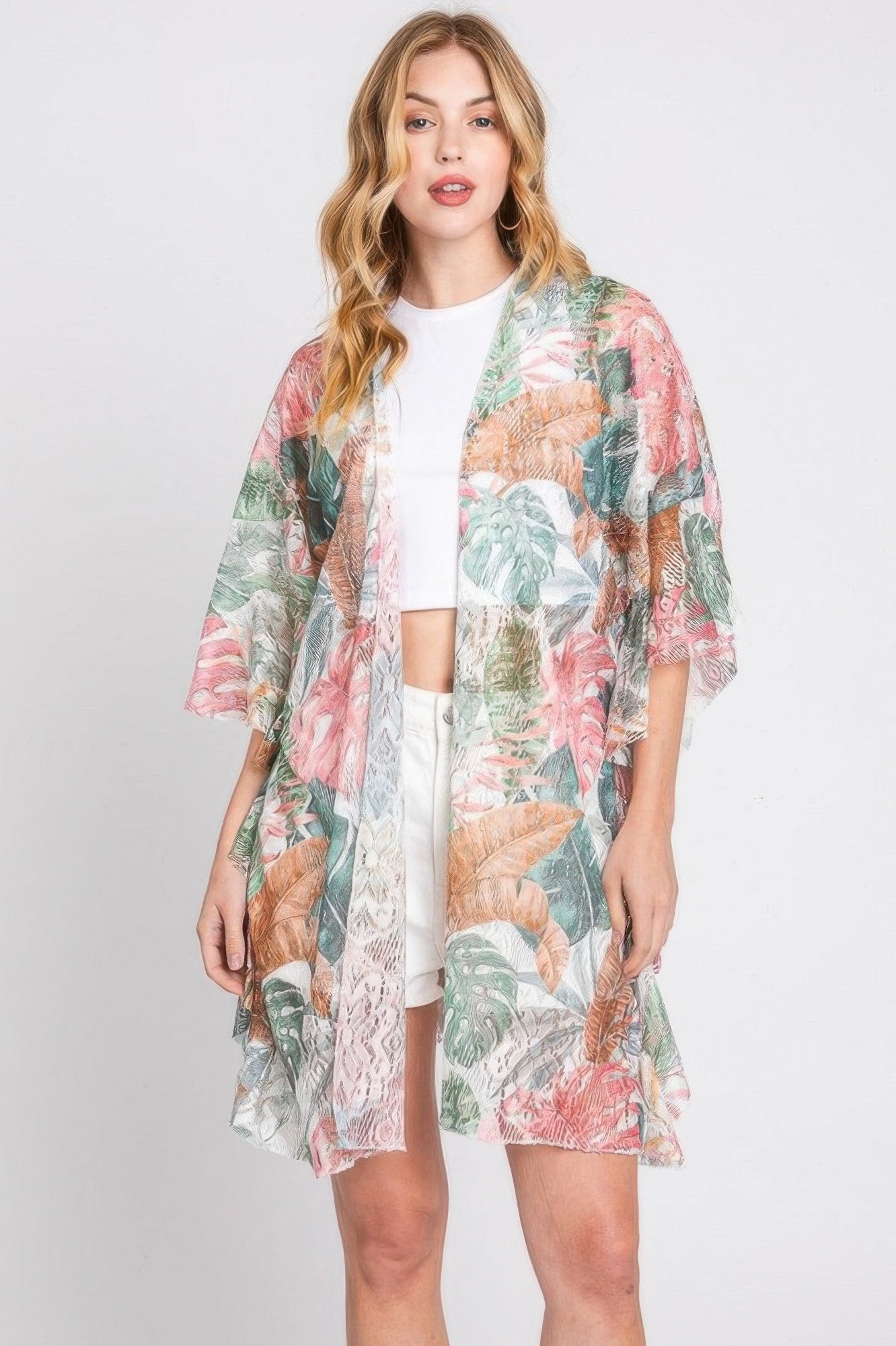 Обложка с принтом тропических листьев и оборками TRUEDAMES, розовый
Обложка с принтом тропических листьев и оборками TRUEDAMES, розовый