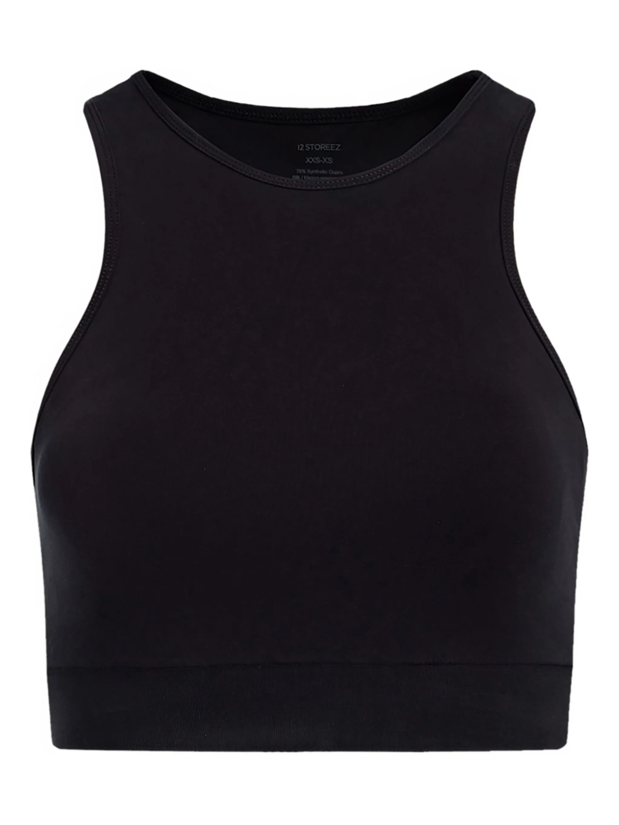 Топ с круглым вырезом 12 Storeez, черный
Топ с круглым вырезом 12 Storeez, черный