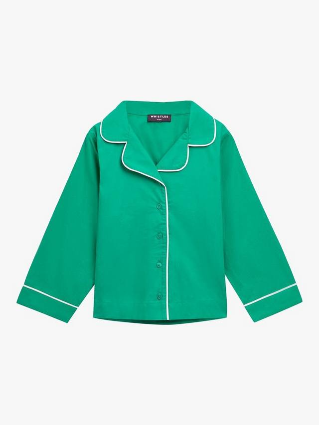 Детский комплект пижамы из хлопка с контрастной отделкой Whistles, Green
Детский комплект пижамы из хлопка с контрастной отделкой Whistles, Green