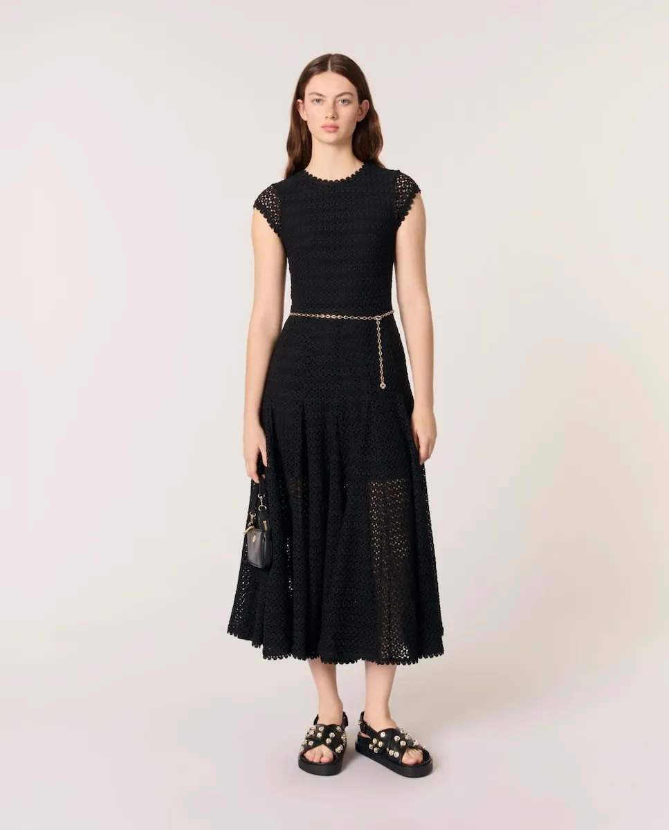 Вязаное платье с зубчатыми краями Maje, черный
Вязаное платье с зубчатыми краями Maje, черный