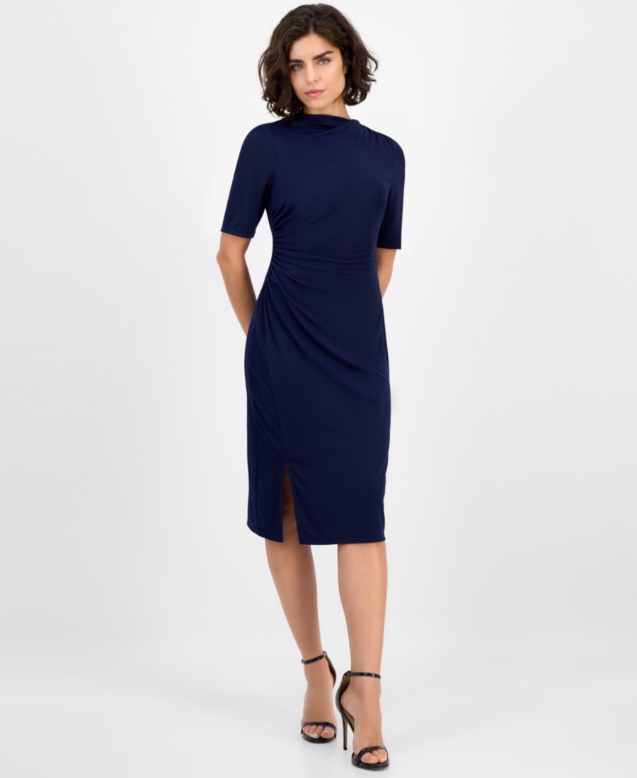 Женское платье с воротником-хомутом и боковыми сборками Anne Klein, Distant Mountain
Женское платье с воротником-хомутом и боковыми сборками Anne Klein, Distant Mountain