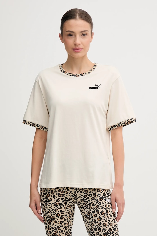 Хлопковая футболка Puma, бежевый
Хлопковая футболка Puma, бежевый