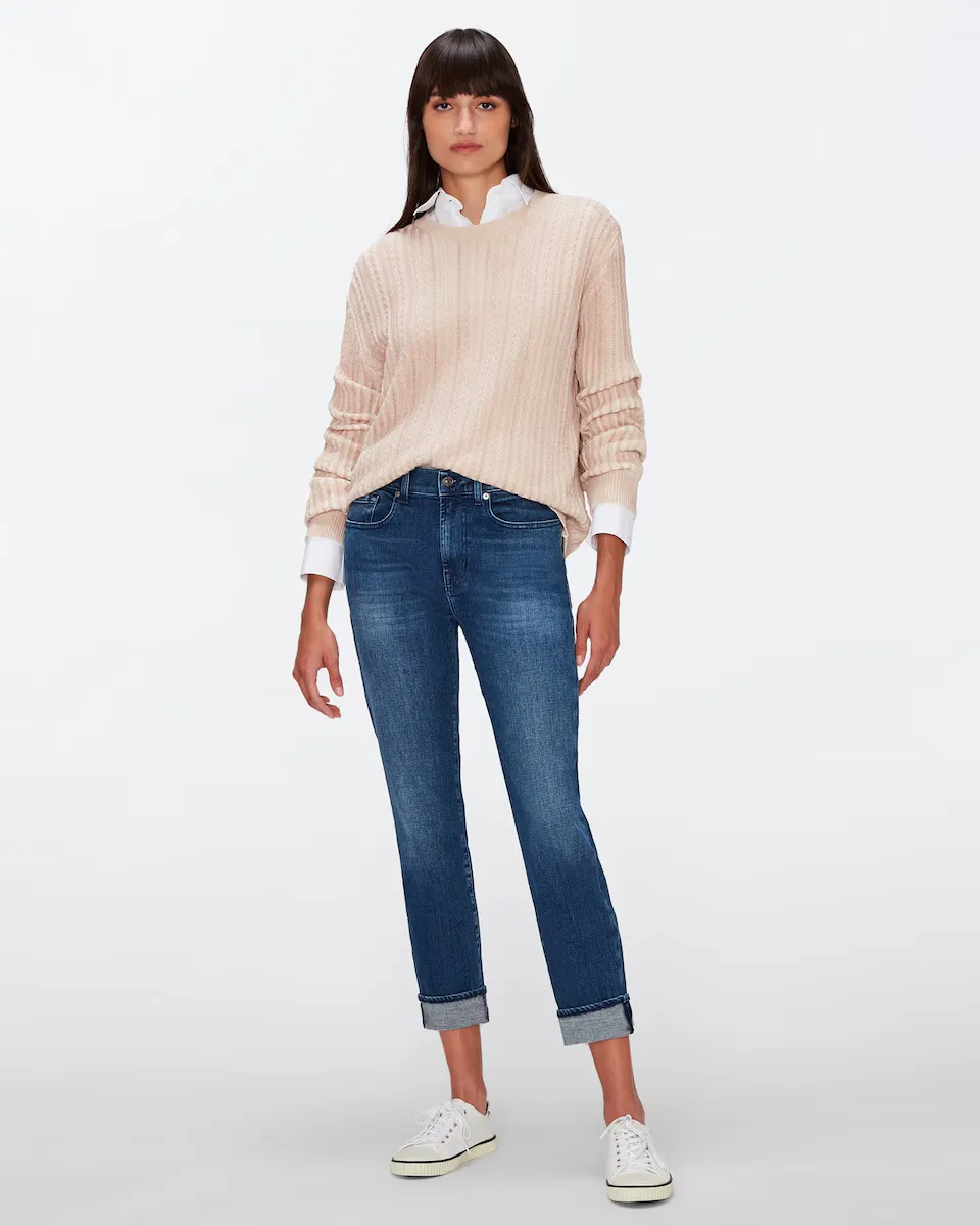 Женские прямые джинсы скинни средней посадки свободного кроя 7 For all mankind, синий
Женские прямые джинсы скинни средней посадки свободного кроя 7 For all mankind, синий