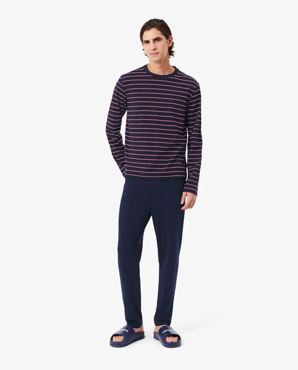 Мужская пижама из хлопка в синюю полоску Lacoste, темно-синий
Мужская пижама из хлопка в синюю полоску Lacoste, темно-синий