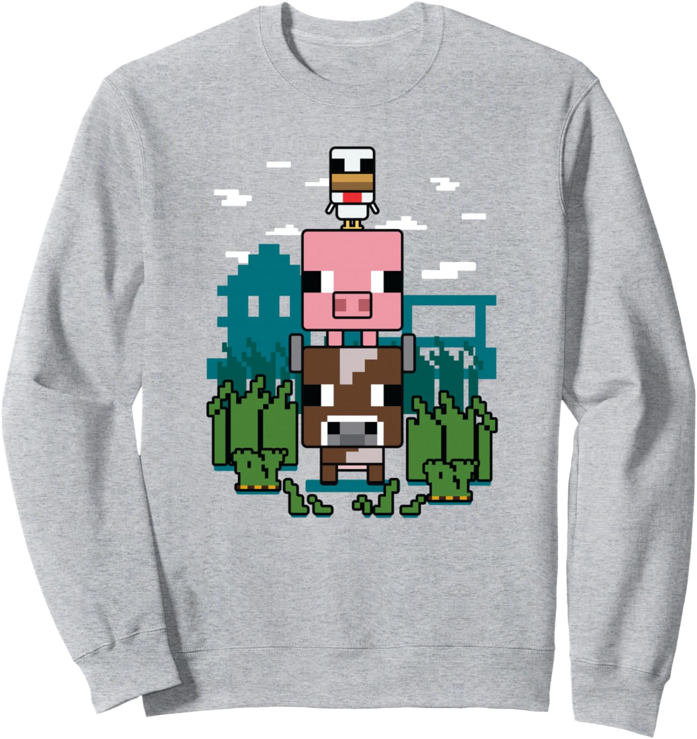 Толстовка с постером Minecraft Farm Animal Stack, серая (серый меланж)
Толстовка с постером Minecraft Farm Animal Stack, серая (серый меланж)