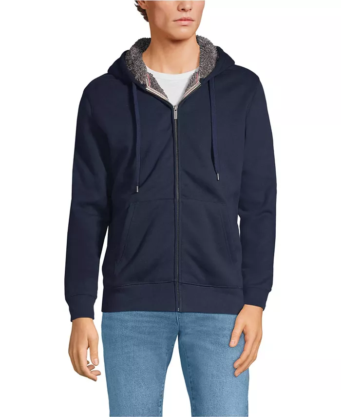 Мужская высокая утепленная толстовка с капюшоном на молнии из высоковорсового флиса Lands' End, синий
Мужская высокая утепленная толстовка с капюшоном на молнии из высоковорсового флиса Lands' End, синий