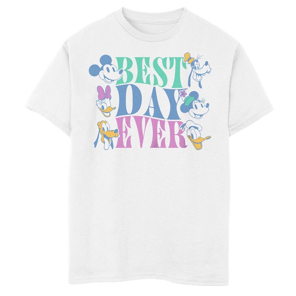 Футболка Disney's Mickey Mouse & Friends с рисунком Best Day Ever для мальчиков 8–20 лет, белый 
Футболка Disney's Mickey Mouse & Friends с рисунком Best Day Ever для мальчиков 8–20 лет, белый