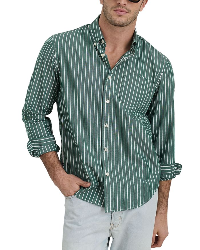 Рубашка в полоску Regular Fit Alex Mill, зеленый
Рубашка в полоску Regular Fit Alex Mill, зеленый