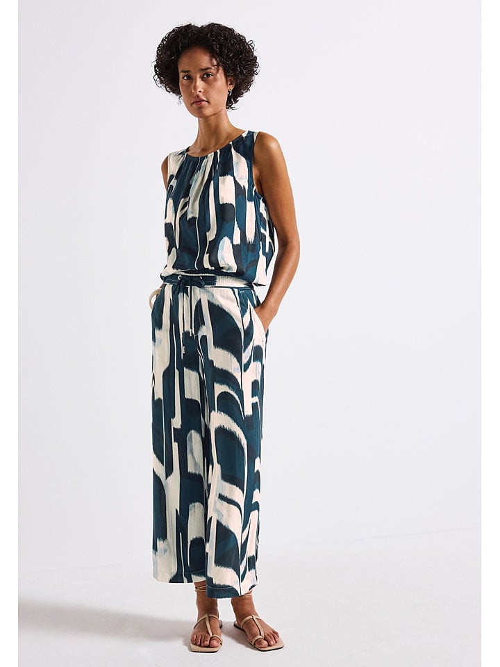 Брюки цвета петролеум/крем Street One
Брюки цвета петролеум/крем Street One