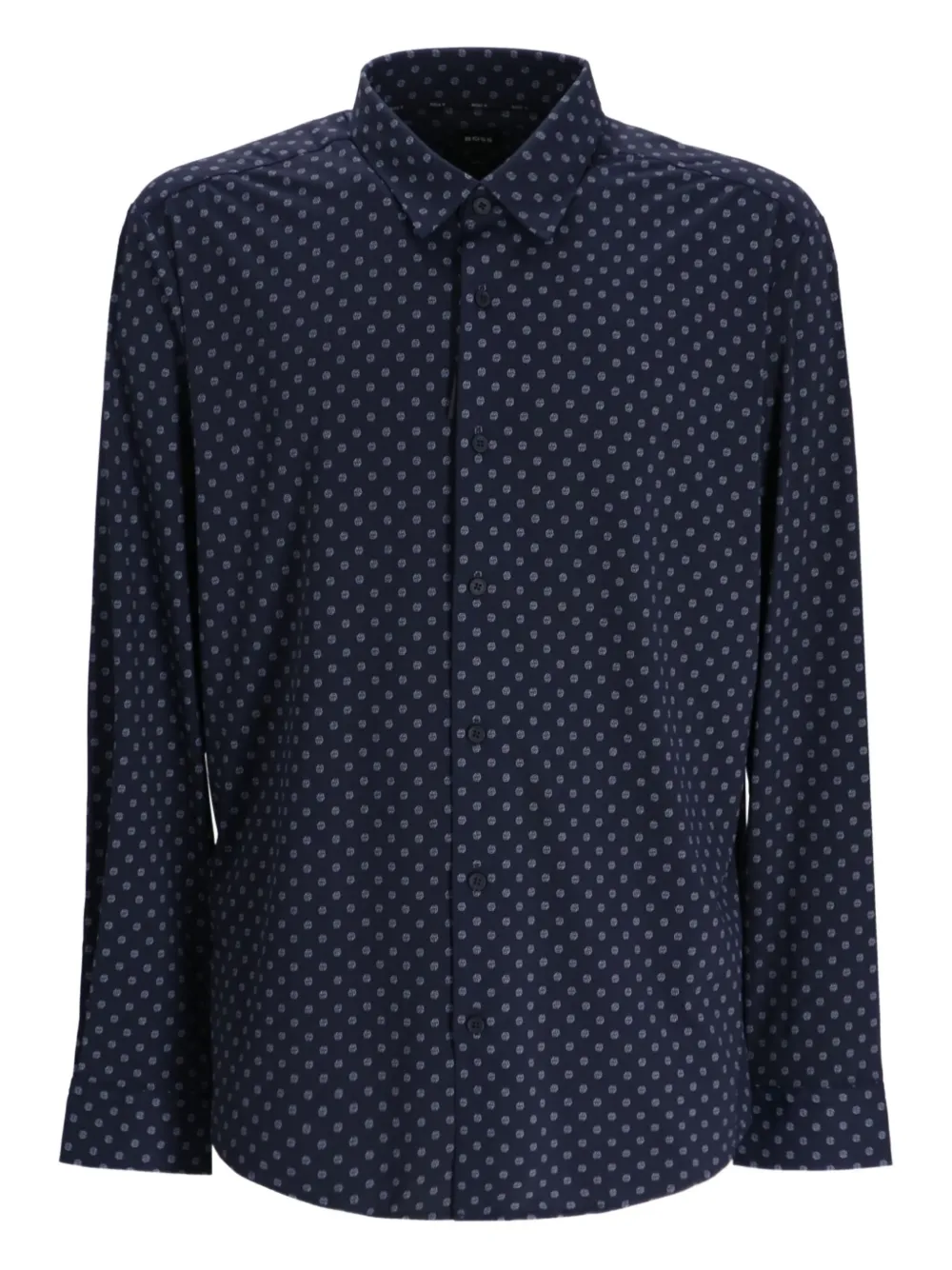 Рубашка с длинными рукавами и узором BOSS, синий 
Рубашка с длинными рукавами и узором BOSS, синий