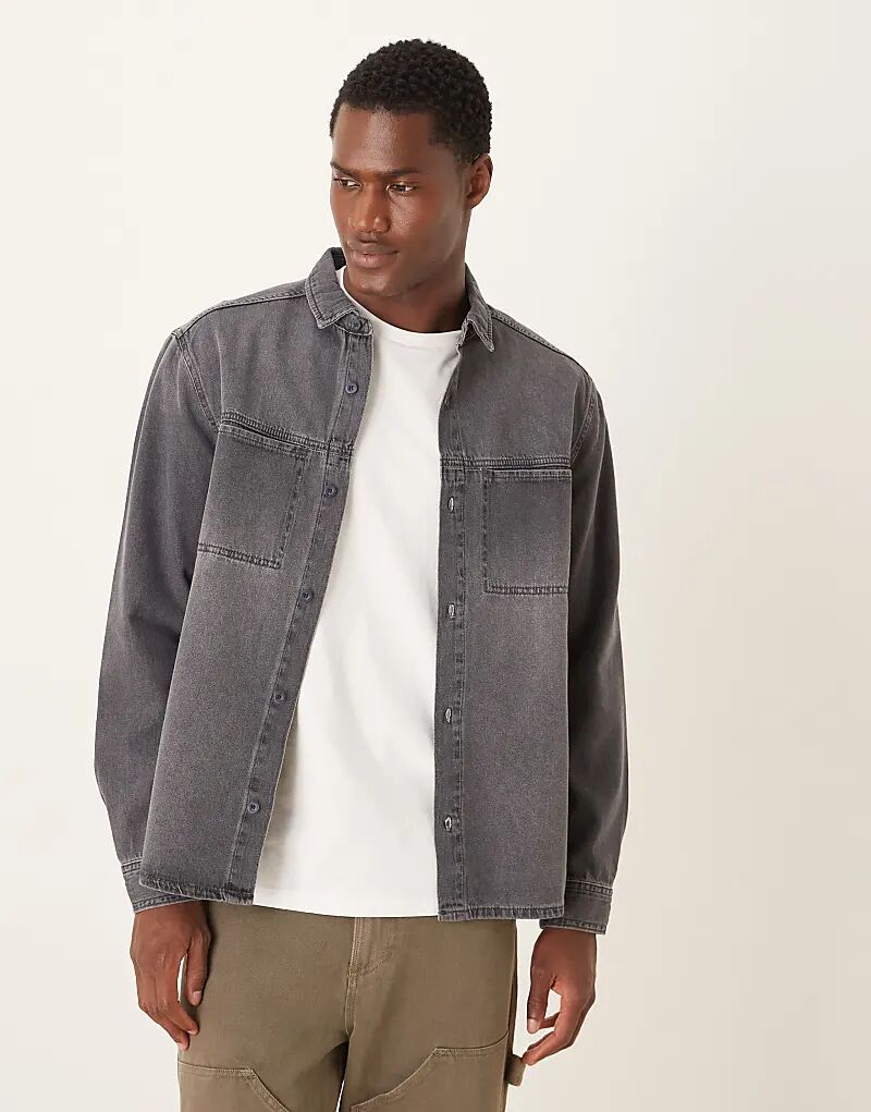 Рубашка ASOS DESIGN с длинными рукавами и карманами из серого денима
Рубашка ASOS DESIGN с длинными рукавами и карманами из серого денима