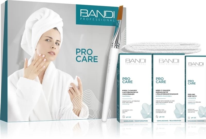 BANDI Pro Care, Косметический набор, сильно увлажняет, освежает тон кожи, 4 шт + повязка на голову
BANDI Pro Care, Косметический набор, сильно увлажняет, освежает тон кожи, 4 шт + повязка на голову