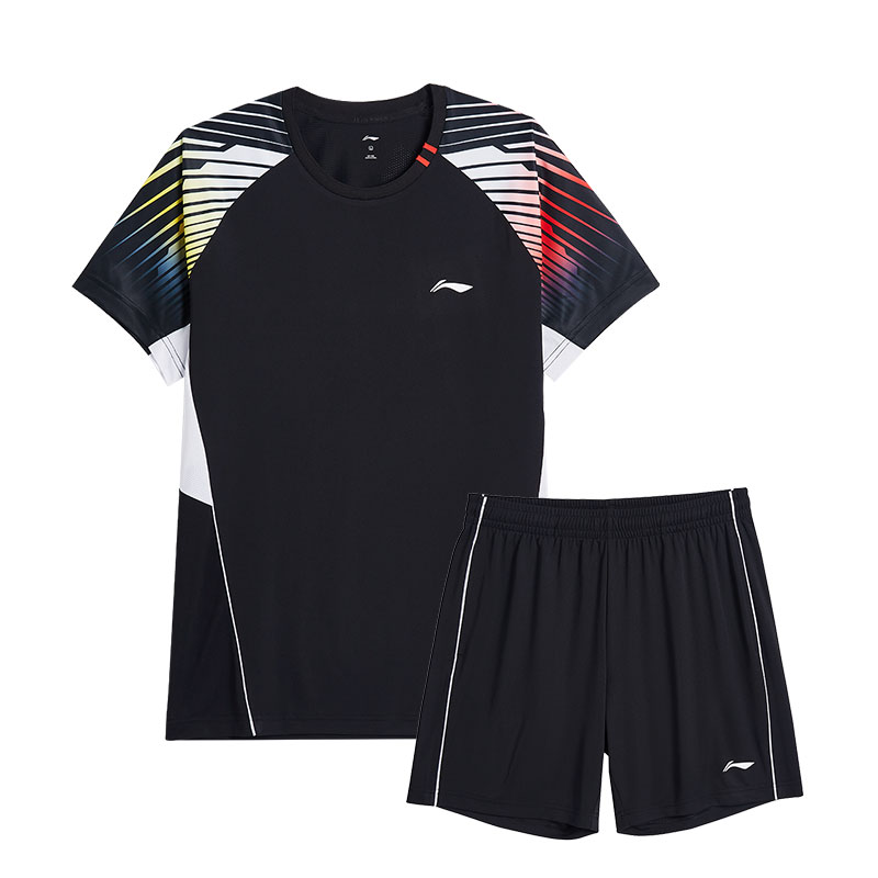 Повседневная спортивная одежда Li Ning, унисекс, черный top+черный pants
Повседневная спортивная одежда Li Ning, унисекс, черный top+черный pants