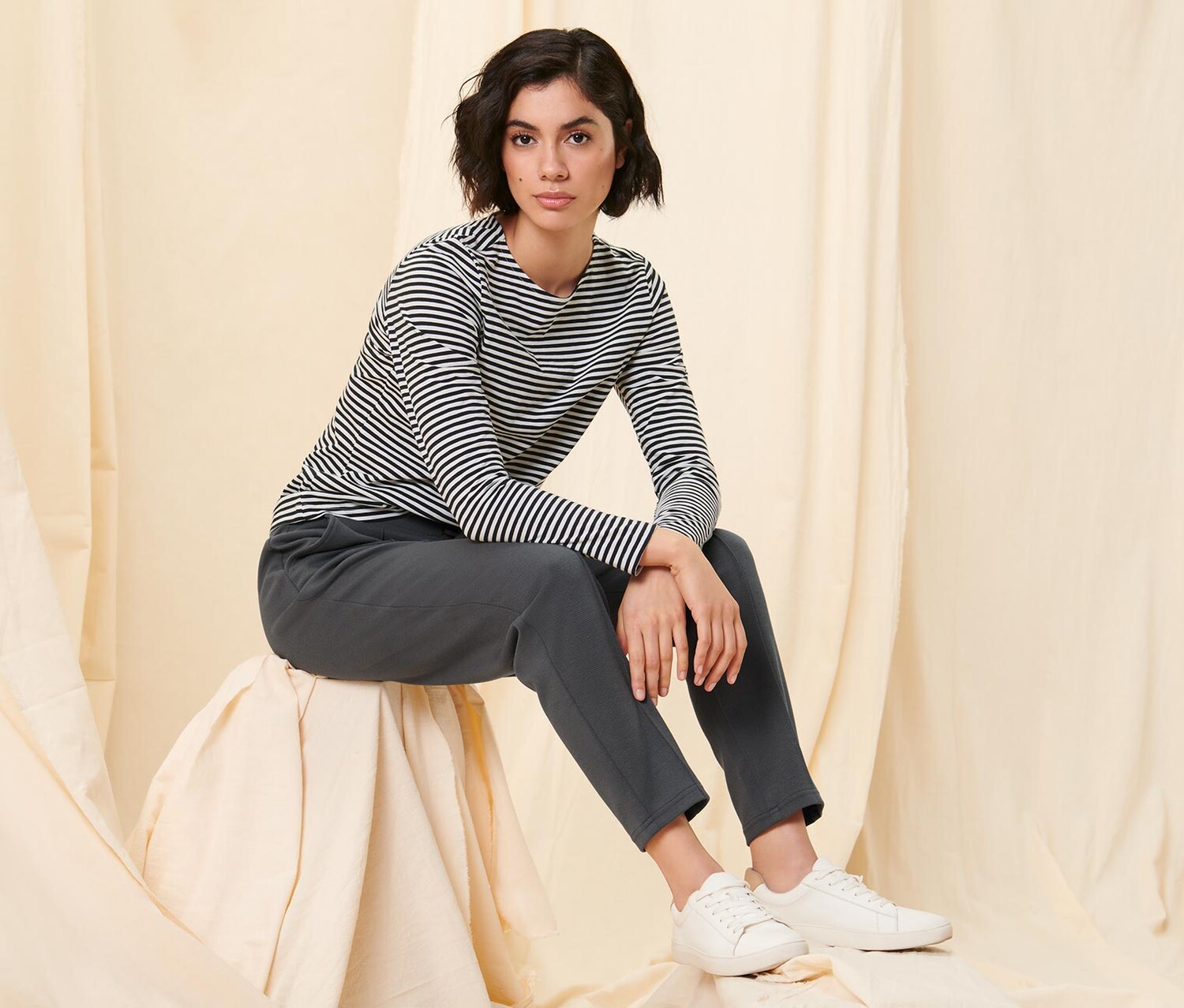 Полосатая рубашка с длинными рукавами Tchibo
Полосатая рубашка с длинными рукавами Tchibo