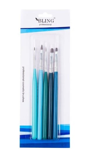 Набор кистей для укладки ногтей, 5 шт. Bling, Professional
Набор кистей для укладки ногтей, 5 шт. Bling, Professional