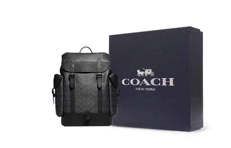 COACH Рюкзак из прорезиненной парусины для мужчин черный серый
COACH Рюкзак из прорезиненной парусины для мужчин черный серый
