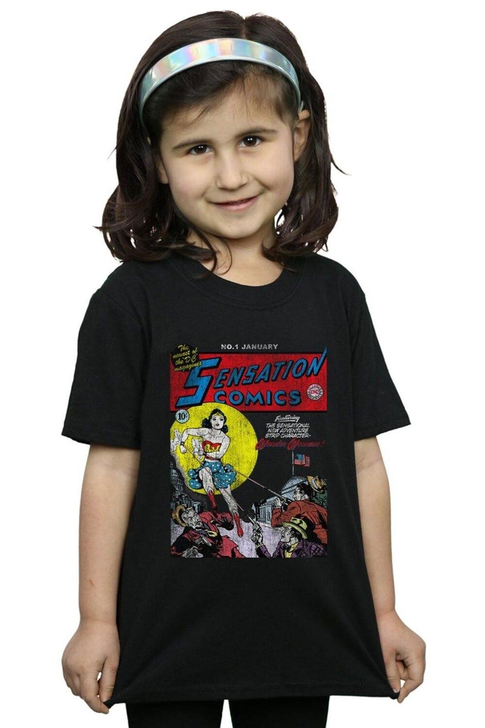 Хлопковая футболка с обложкой Wonder Woman Sensation Comics, выпуск 1 DC Comics, черный
Хлопковая футболка с обложкой Wonder Woman Sensation Comics, выпуск 1 DC Comics, черный