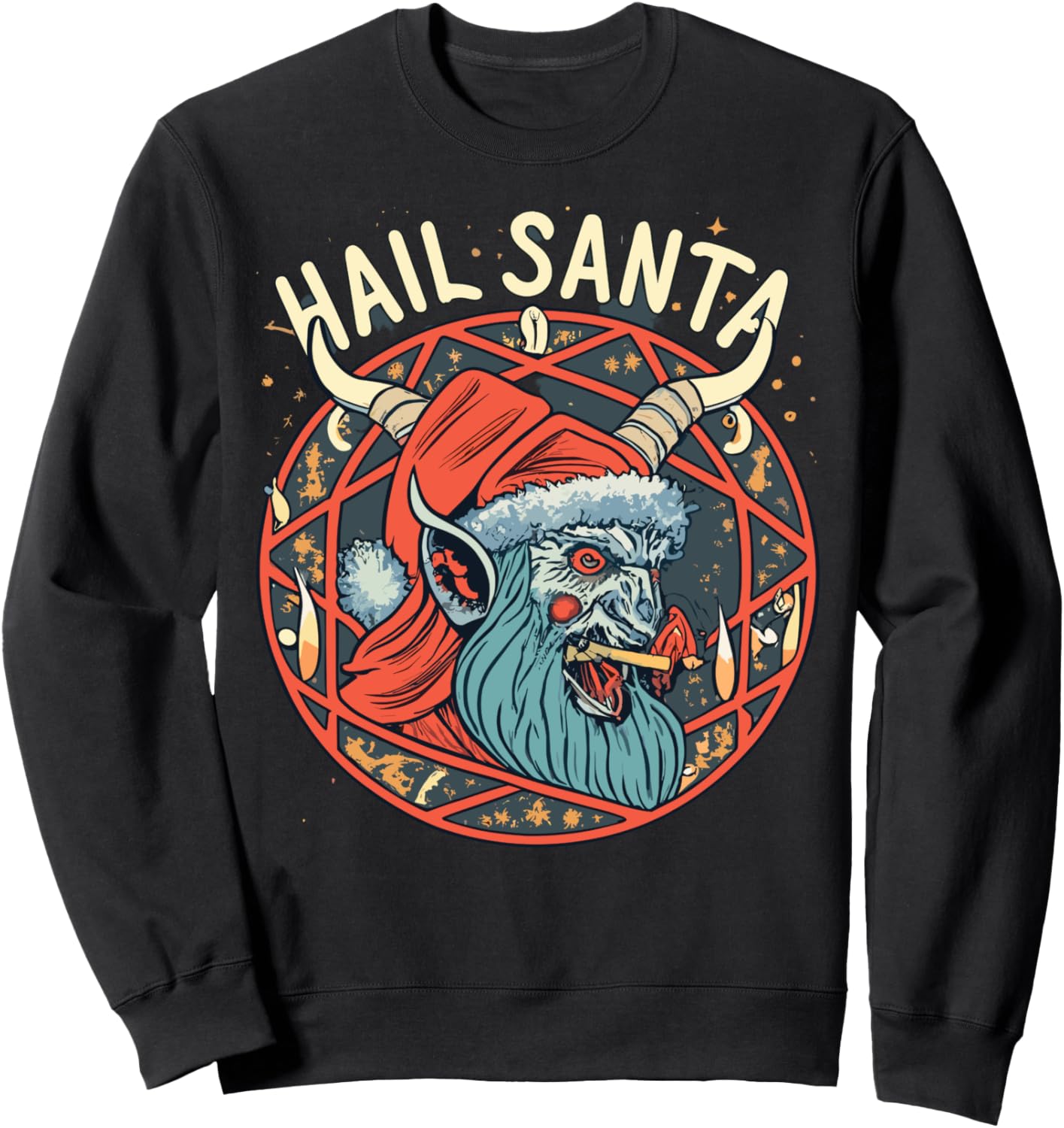 Привет, Санта! Уродливая рождественская толстовка с Крампусом Hail Santa Ugly Christmas, черный
Привет, Санта! Уродливая рождественская толстовка с Крампусом Hail Santa Ugly Christmas, черный