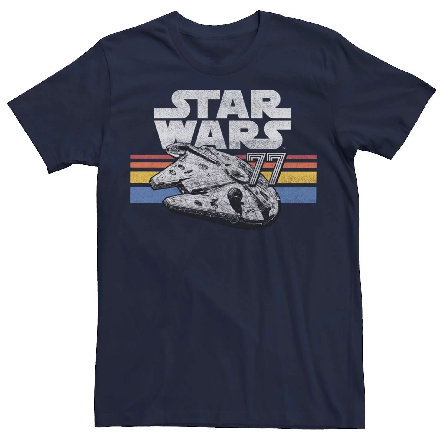 Мужская футболка с логотипом Millennium Falcon 77 Retro Lines Star Wars, синий
Мужская футболка с логотипом Millennium Falcon 77 Retro Lines Star Wars, синий