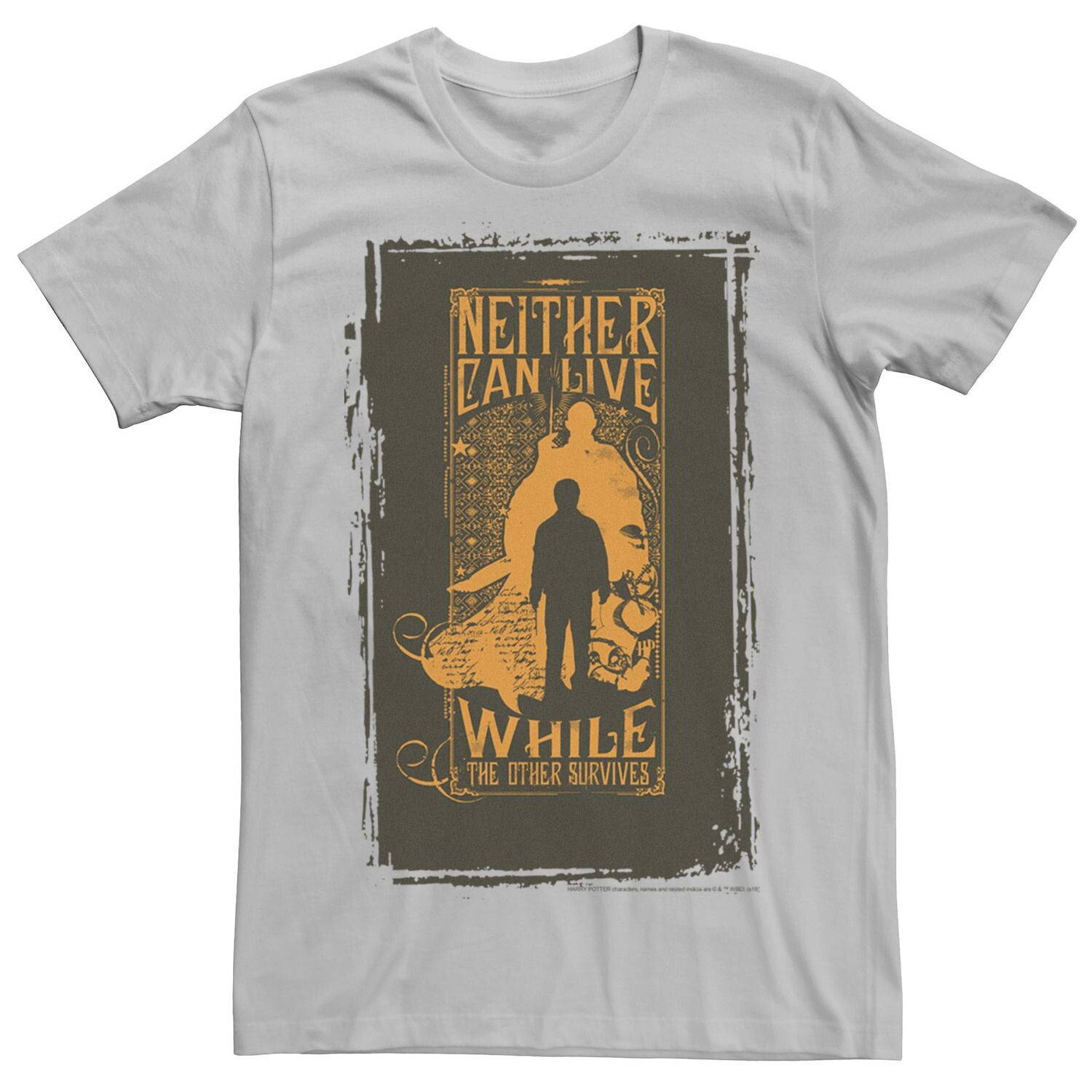 Мужская футболка с рисунком «Гарри Поттер» и «Ни один не может жить, пока выживет другой» Harry Potter, серебристый
Мужская футболка с рисунком «Гарри Поттер» и «Ни один не может жить, пока выживет другой» Harry Potter, серебристый