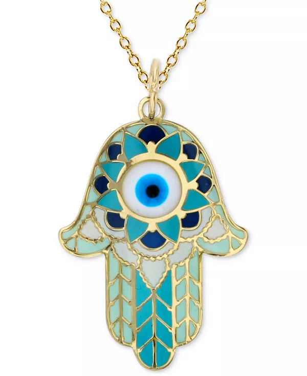Ожерелье с подвеской в виде руки хамсы с эмалью от сглаза, 18 дюймов, из 14-каратного золота Macy'S, gold
Ожерелье с подвеской в виде руки хамсы с эмалью от сглаза, 18 дюймов, из 14-каратного золота Macy'S, gold