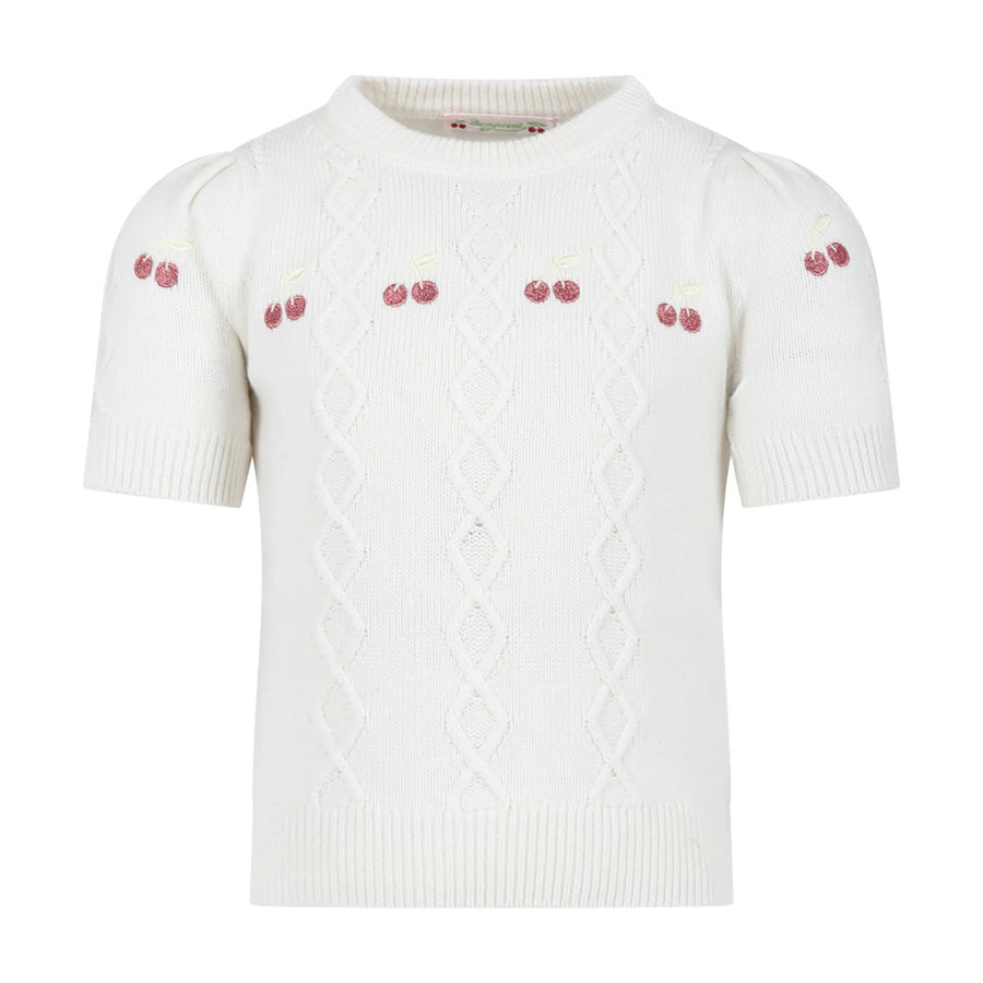 Bonpoint Девочки Alphonza Короткий рукав Джемпер, белый
Bonpoint Девочки Alphonza Короткий рукав Джемпер, белый