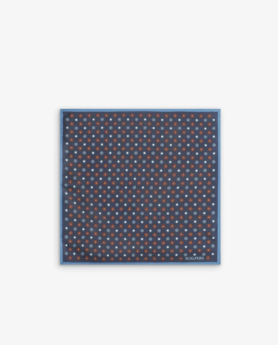 Шелковый мужской платок с принтом Scalpers, синий
Шелковый мужской платок с принтом Scalpers, синий