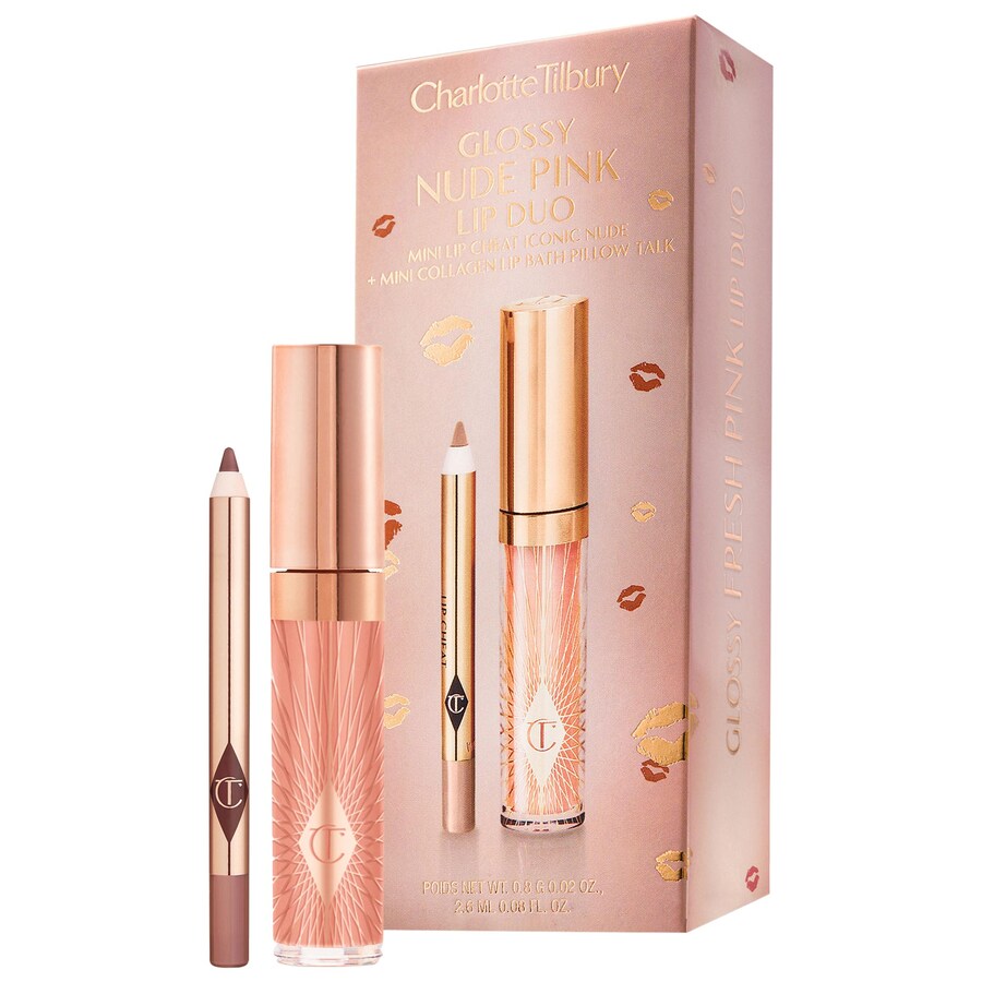 Мини-набор: розовый блеск для губ и карандаш для губ Charlotte Tilbury, Nude Pink
Мини-набор: розовый блеск для губ и карандаш для губ Charlotte Tilbury, Nude Pink