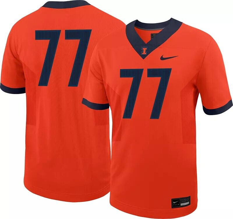 Мужская футбольная майка Nike Illinois Fighting Illini #77 оранжевого цвета Untouchable Game
Мужская футбольная майка Nike Illinois Fighting Illini #77 оранжевого цвета Untouchable Game