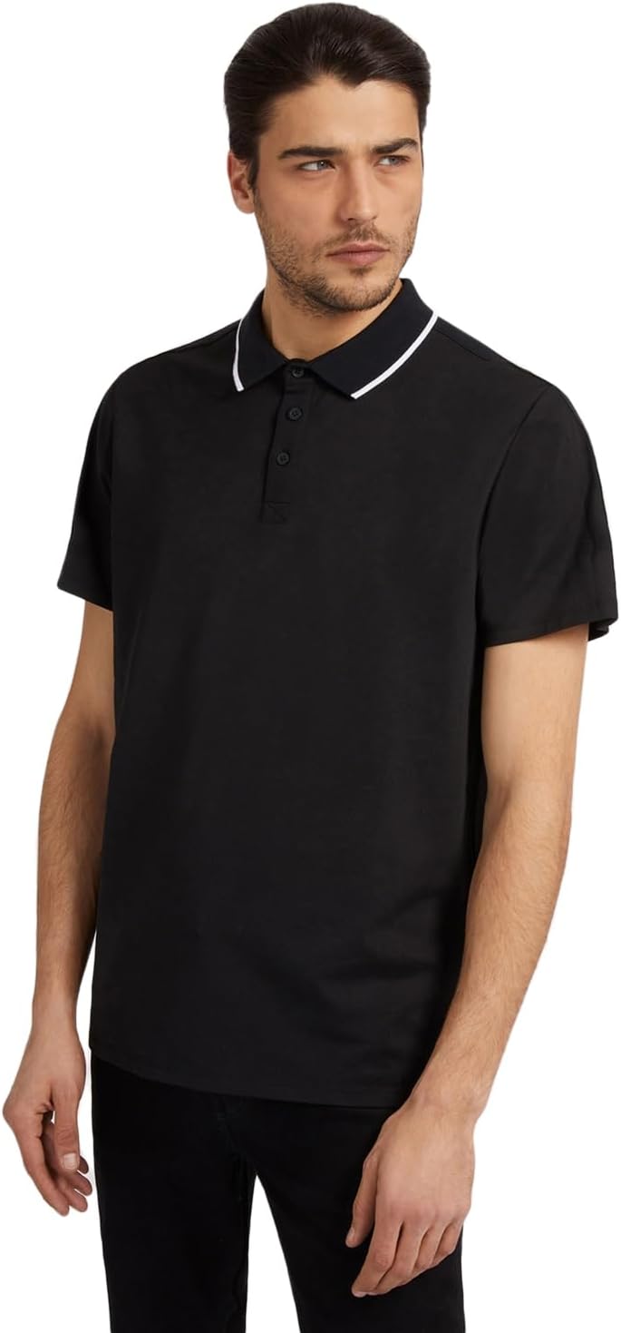 GUESS Мужская короткая Поло Paul Pique Tape, Jet Black A996, Черный, GUESS Мужская короткая Поло Paul Pique Tape, Jet Black A996
GUESS Мужская короткая Поло Paul Pique Tape, Jet Black A996, Черный, GUESS Мужская короткая Поло Paul Pique Tape, Jet Black A996