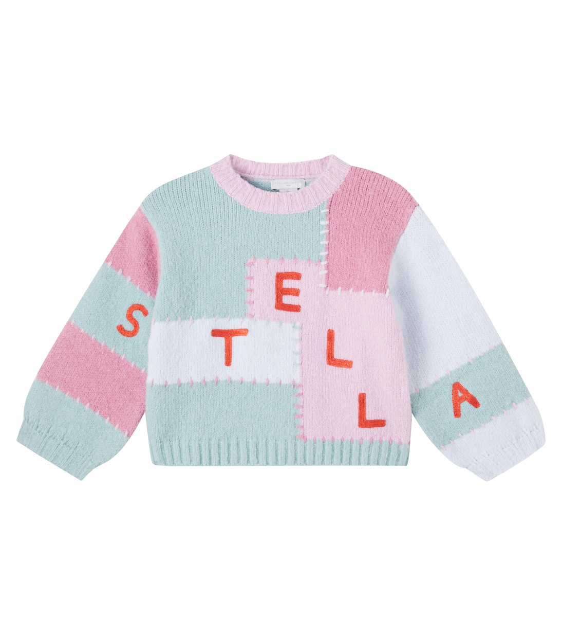 Лоскутный свитер с логотипом Stella McCartney Kids, Colourful
Лоскутный свитер с логотипом Stella McCartney Kids, Colourful