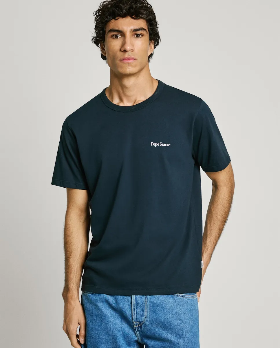Мужская футболка с коротким рукавом и напечатанным логотипом Pepe Jeans, тёмно-синий
Мужская футболка с коротким рукавом и напечатанным логотипом Pepe Jeans, тёмно-синий