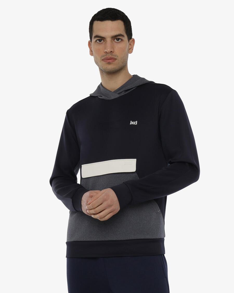 JAKED Мужская синтетическая толстовка цвета льда и темно-синего цвета для фитнеса
JAKED Мужская синтетическая толстовка цвета льда и темно-синего цвета для фитнеса