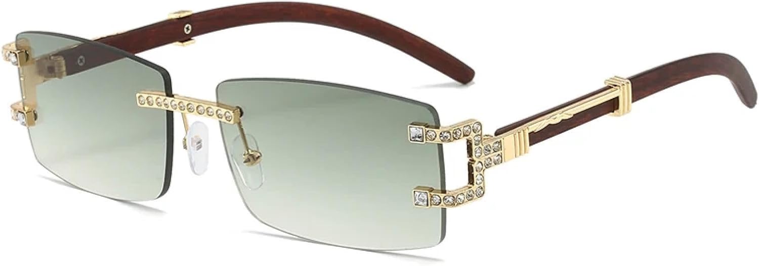 Прямоугольные солнцезащитные очки в стиле панк с бриллиантами для женщин, роскошные без оправы со стразами для мужчин, защита от УФ-излучения UV400 TVTBBVV, Gold-gradientgreen
Прямоугольные солнцезащитные очки в стиле панк с бриллиантами для женщин, роскошные без оправы со стразами для мужчин, защита от УФ-излучения UV400 TVTBBVV, Gold-gradientgreen