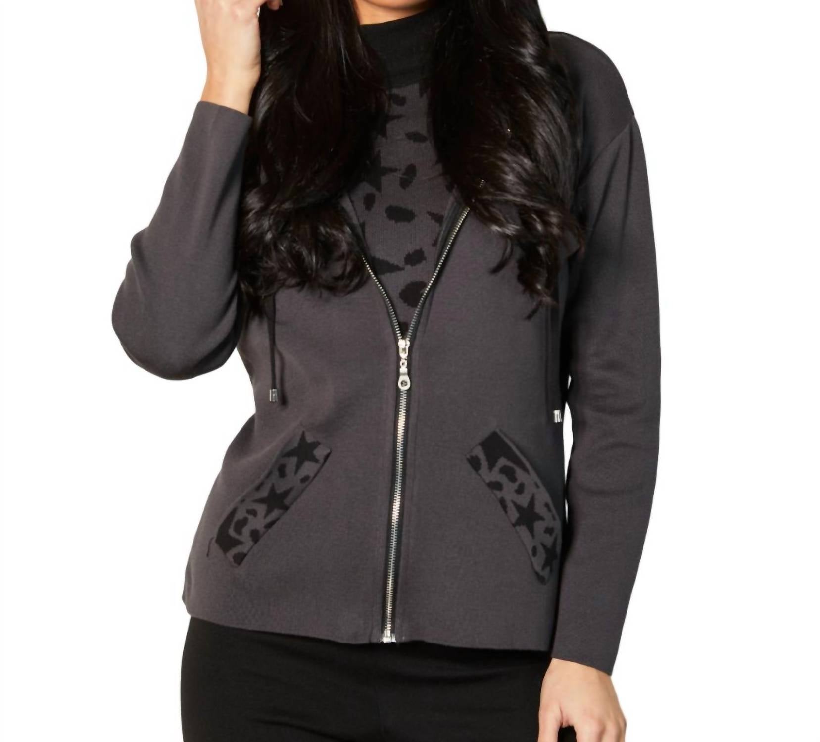 Кардиган с капюшоном на молнии черного цвета Angel Apparel
Кардиган с капюшоном на молнии черного цвета Angel Apparel