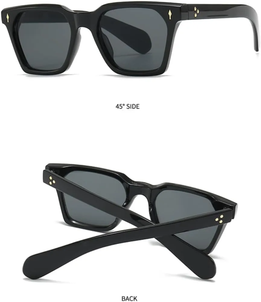 Ретро квадратные солнцезащитные очки для женщин с заклепками, градиентные, защита от УФ-излучения UV400, ретро-панк для мужчин UATXTAU, Glossy Black Grey
Ретро квадратные солнцезащитные очки для женщин с заклепками, градиентные, защита от УФ-излучения UV400, ретро-панк для мужчин UATXTAU, Glossy Black Grey