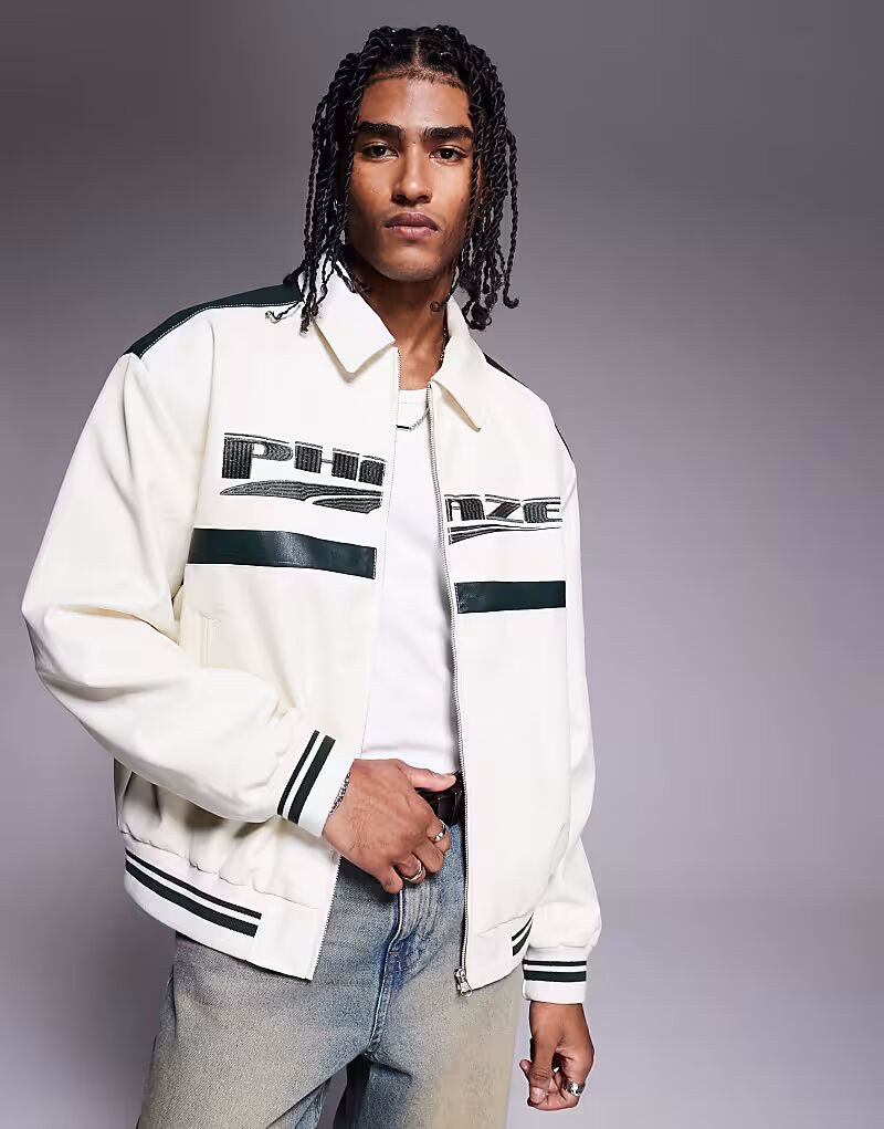 Куртка для мотокросса из искусственной кожи ASOS DESIGN свободного кроя в цвете экрю, Белый, Куртка для мотокросса из искусственной кожи ASOS DESIGN свободного кроя в цвете экрю
Куртка для мотокросса из искусственной кожи ASOS DESIGN свободного кроя в цвете экрю, Белый, Куртка для мотокросса из искусственной кожи ASOS DESIGN свободного кроя в цвете экрю