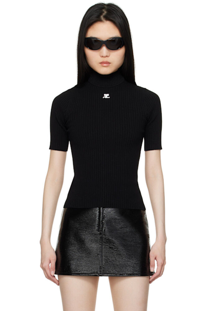 Черный Reedition свитер с короткими рукавами в рубчик Courrèges
Черный Reedition свитер с короткими рукавами в рубчик Courrèges