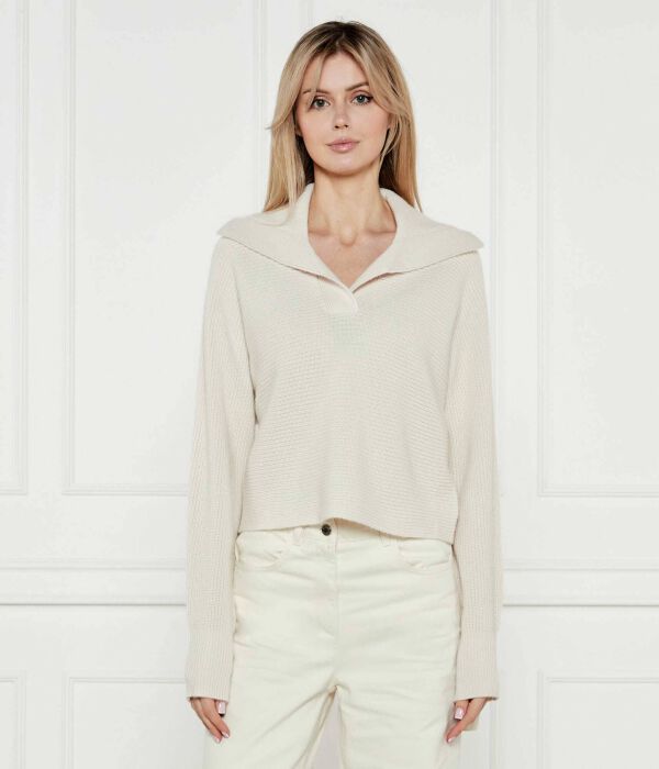 Шерстяной свитер вермут Loose fit Max&Co., белый 
Шерстяной свитер вермут Loose fit Max&Co., белый