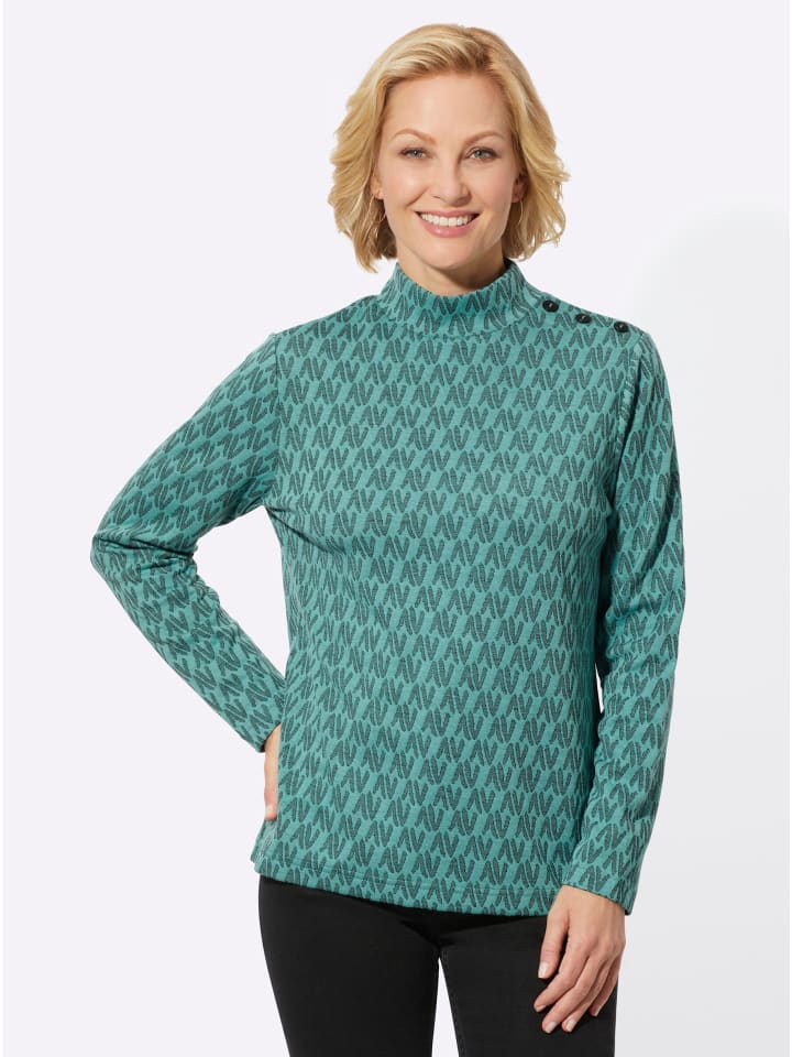 Рубашка с воротником-стойкой, с рисунком цвета морской волны WITT WEIDEN
Рубашка с воротником-стойкой, с рисунком цвета морской волны WITT WEIDEN