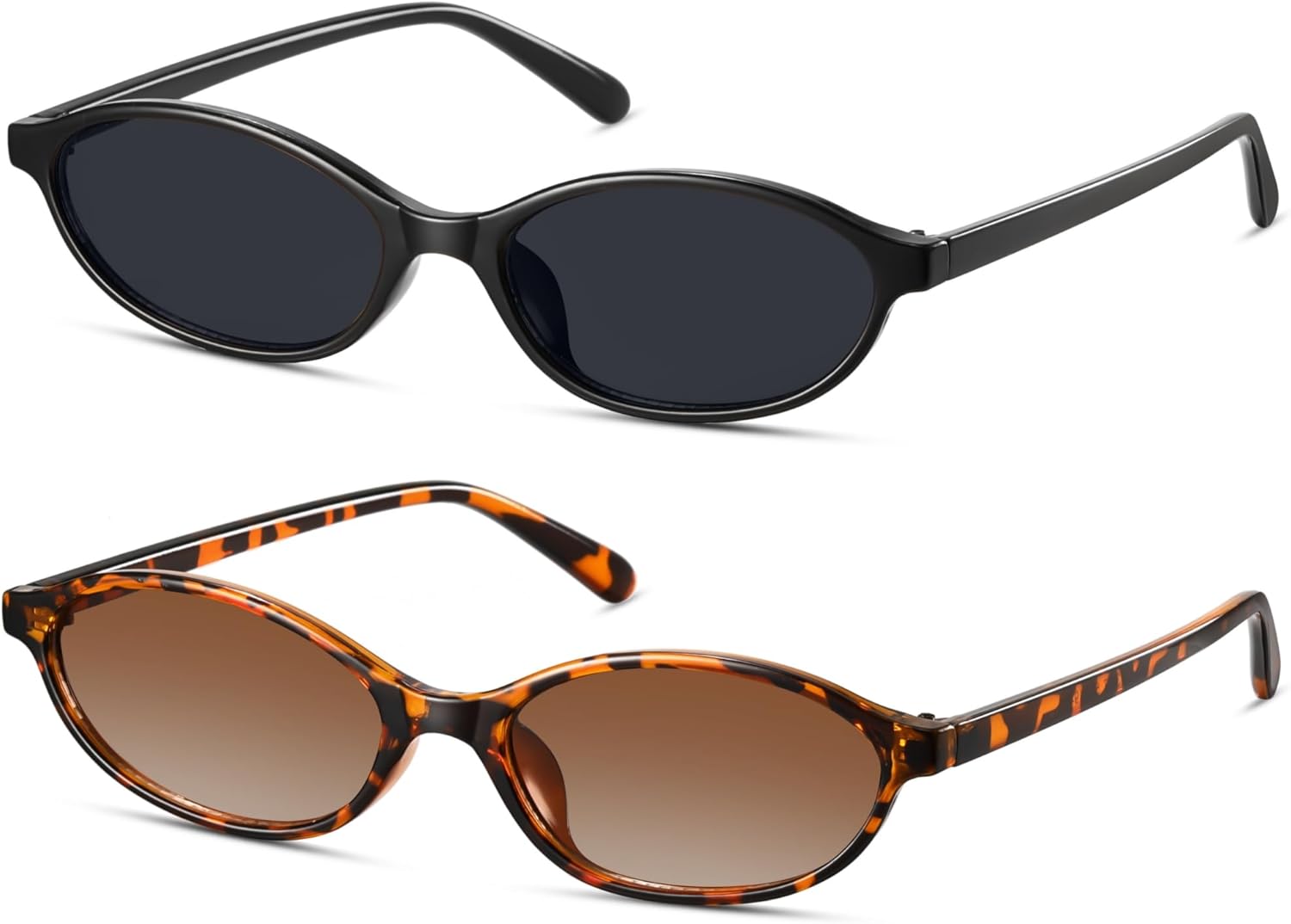 Ретро-солнцезащитные очки овальной формы для женщин, маленькие очки «кошачий глаз», модные женские узкие очки в стиле Y2K с защитой от УФ-излучения UV400 CL009 Colrea, 2 Pack Tortoise/Brown+black/Black
Ретро-солнцезащитные очки овальной формы для женщин, маленькие очки «кошачий глаз», модные женские узкие очки в стиле Y2K с защитой от УФ-излучения UV400 CL009 Colrea, 2 Pack Tortoise/Brown+black/Black